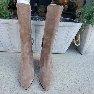 Suede leather boots